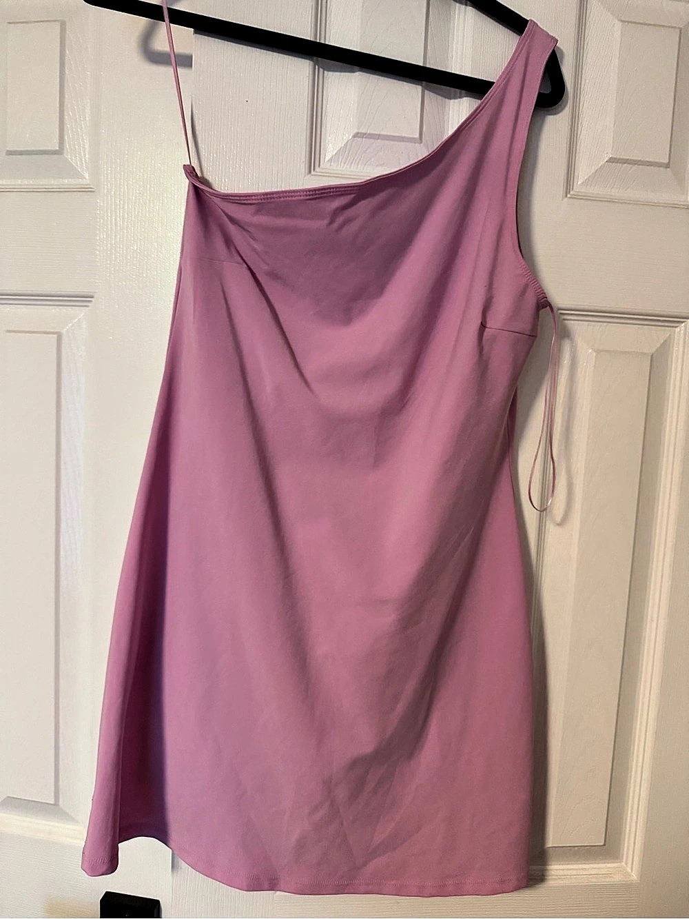Abercrombie & Fitch One-Shoulder athletic traveler Midi Dress Pink Medium